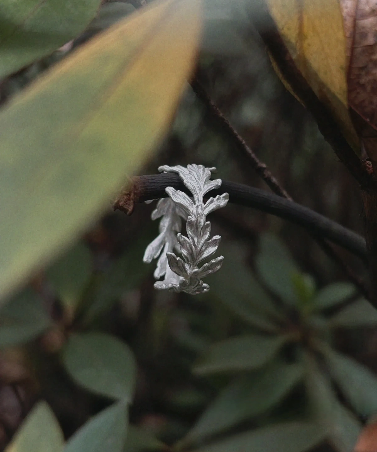 S925 Sterling Silver Poppy Leaf Ring Jewelry 10 S925 Sterling Silver Poppy Leaf Ring Jewelry 10