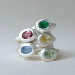 Handmade S925 Sterling Silver Natural Tourmaline Ring 02 Handmade S925 Sterling Silver Natural Tourmaline Ring 02