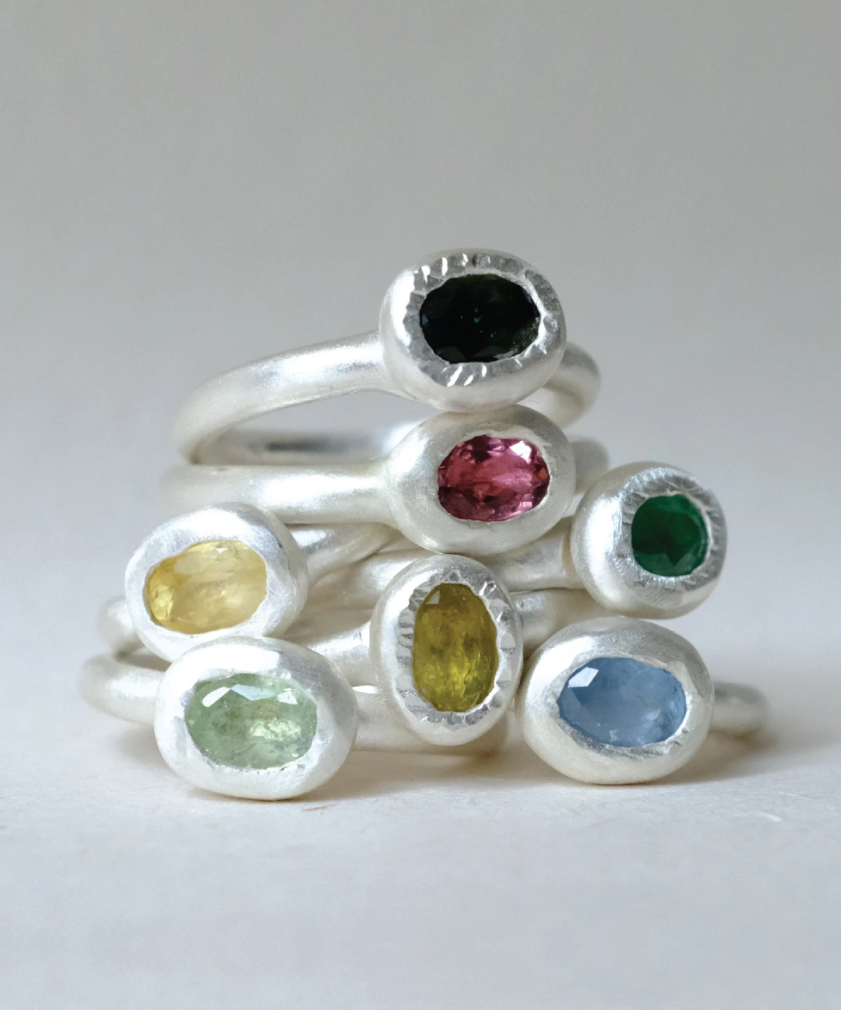 Handmade S925 Sterling Silver Natural Tourmaline Ring 03 Handmade S925 Sterling Silver Natural Tourmaline Ring 03