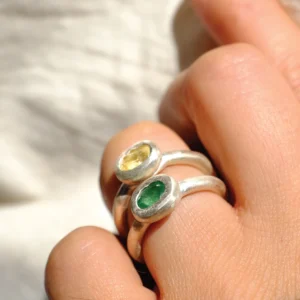 Handmade S925 Sterling Silver Natural Tourmaline Ring 05 Handmade S925 Sterling Silver Natural Tourmaline Ring 05