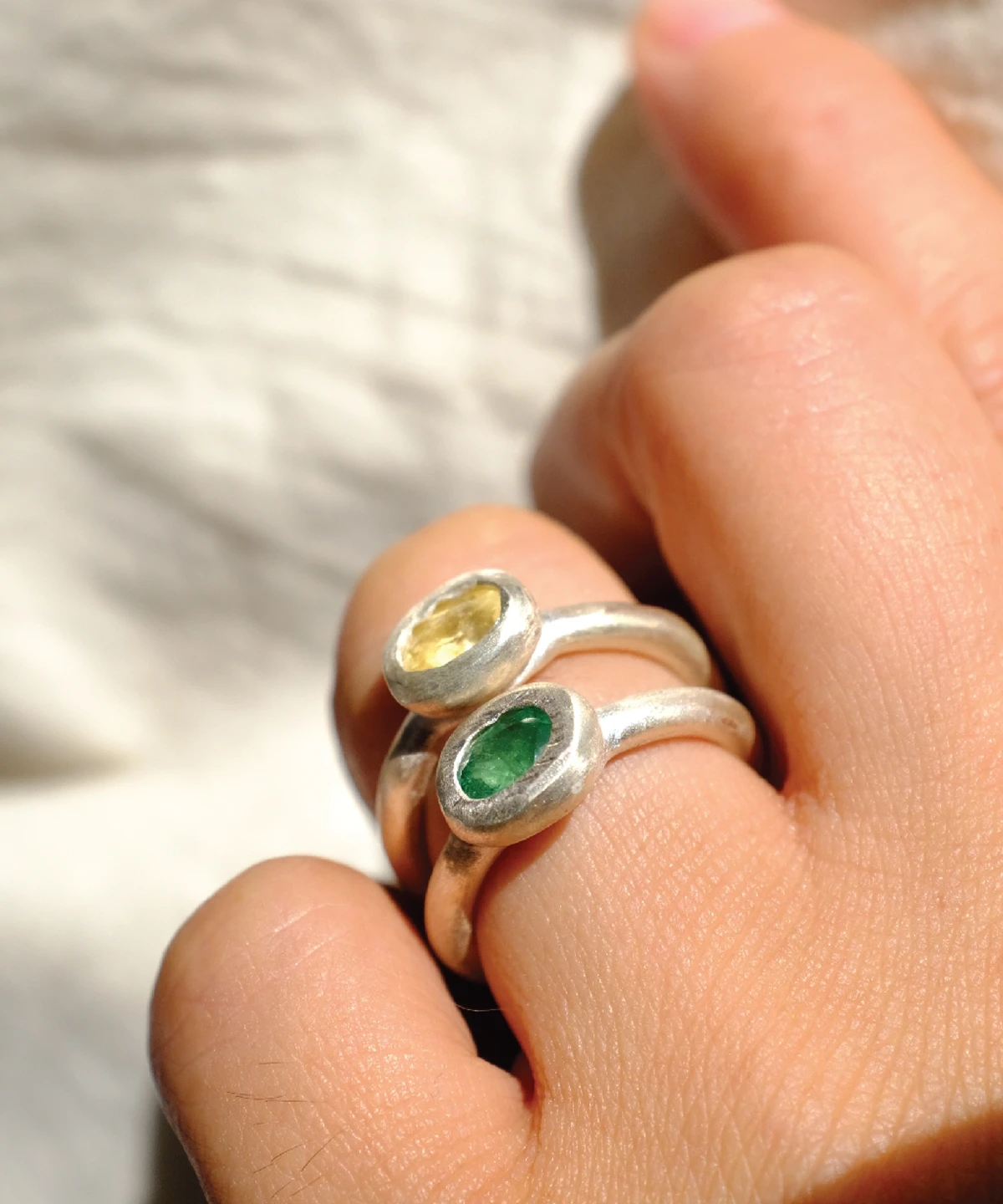 Handmade S925 Sterling Silver Natural Tourmaline Ring 05 Handmade S925 Sterling Silver Natural Tourmaline Ring 05