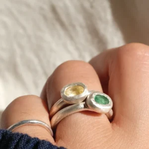 Handmade S925 Sterling Silver Natural Tourmaline Ring 07 Handmade S925 Sterling Silver Natural Tourmaline Ring 07