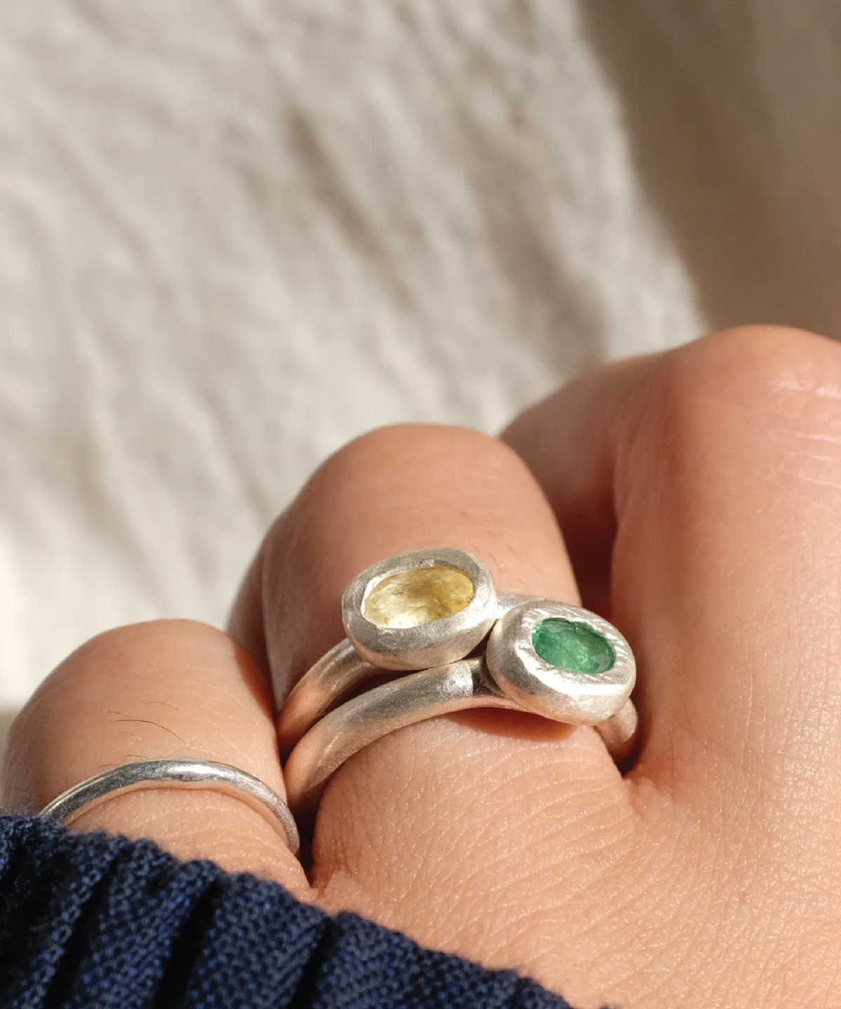 Handmade S925 Sterling Silver Natural Tourmaline Ring 07 Handmade S925 Sterling Silver Natural Tourmaline Ring 07