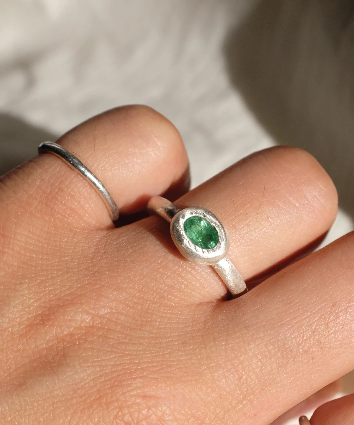 Handmade S925 Sterling Silver Natural Tourmaline Ring 08 Handmade S925 Sterling Silver Natural Tourmaline Ring 08