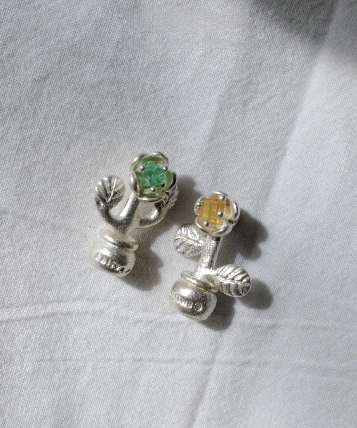 S925 Sterling Silver Natural Tourmaline Potted Flower Necklace 12 S925 Sterling Silver Natural Tourmaline Potted Flower Necklace 12