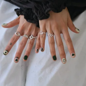 S925 Sterling Silver Stacking Rings Set in Minimal Line Designs 01 S925 Sterling Silver Stacking Rings Set in Minimal Line Designs 01