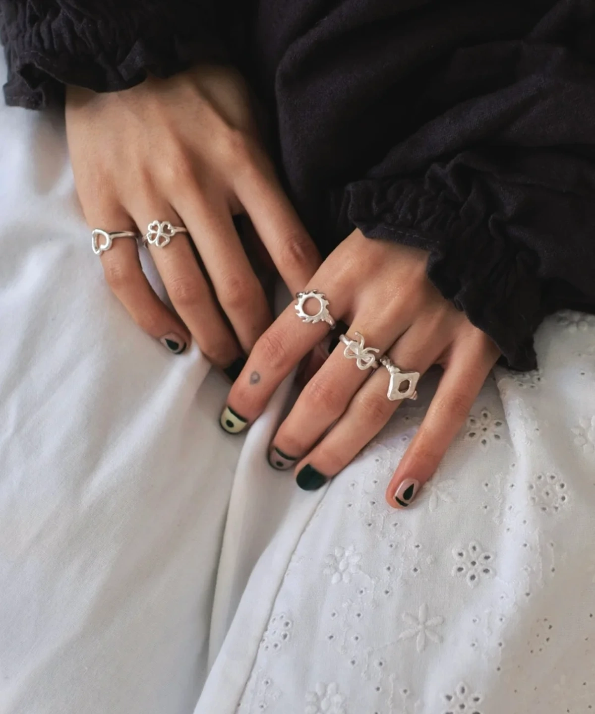 S925 Sterling Silver Stacking Rings Set in Minimal Line Designs 03 S925 Sterling Silver Stacking Rings Set in Minimal Line Designs 03