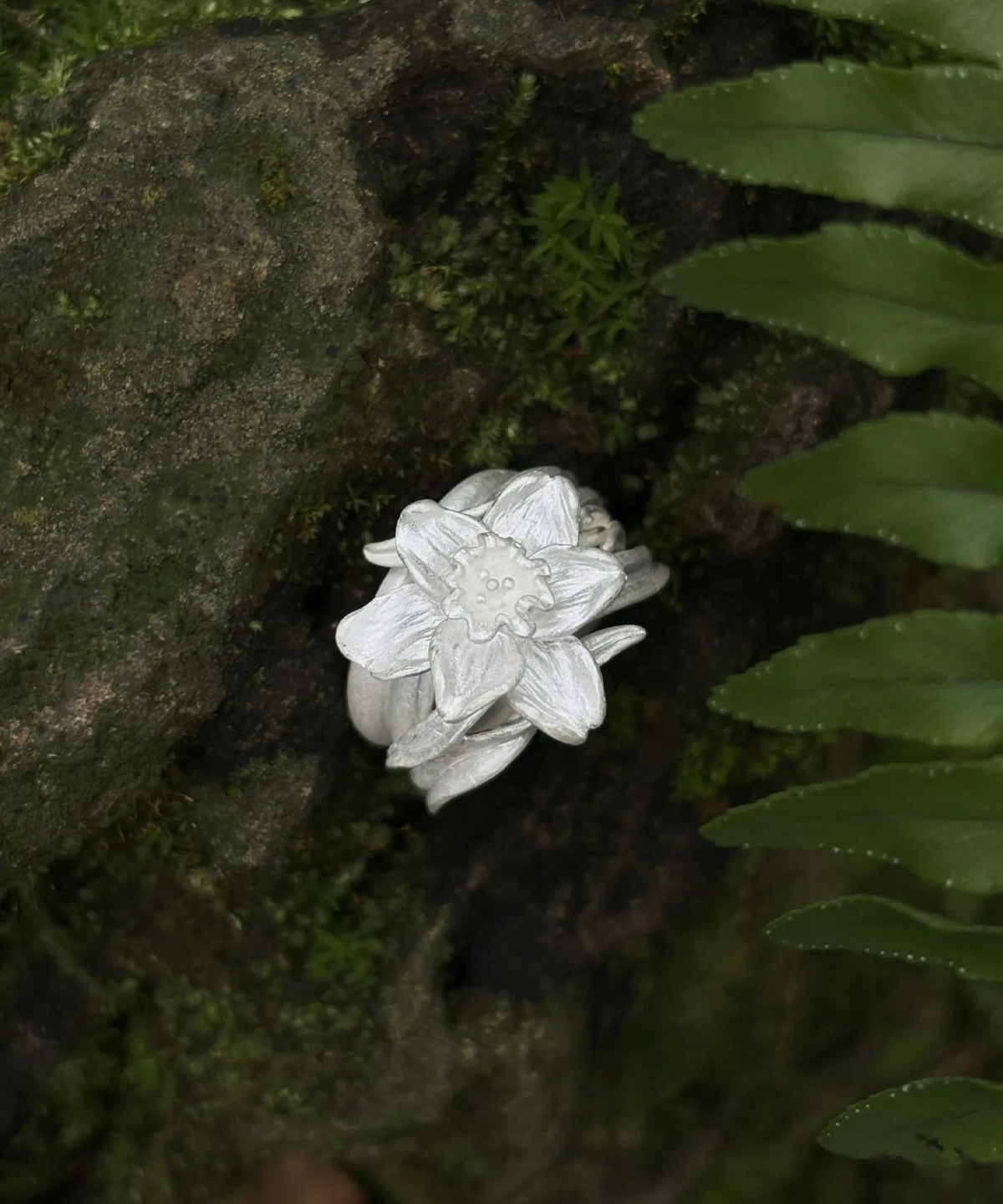 Daffodil Ring in S925 Sterling Silver March Birth Flower Ring 08 Daffodil Ring in S925 Sterling Silver March Birth Flower Ring 08