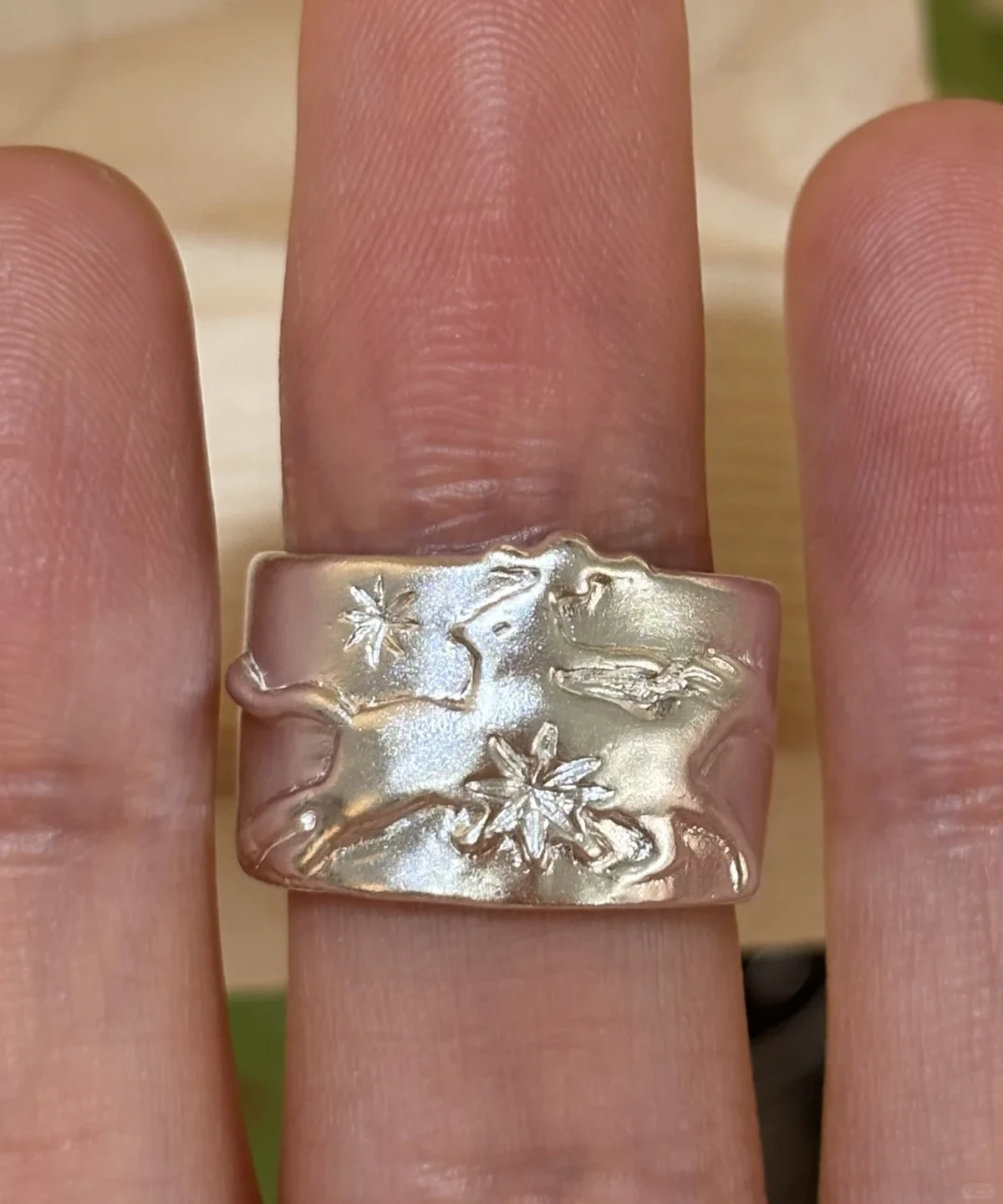 Handcrafted 999 Silver Knight Horse Ring 07 Handcrafted 999 Silver Knight Horse Ring 07