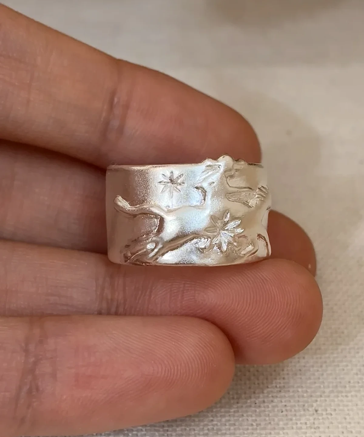 Handcrafted 999 Silver Knight Horse Ring 08 Handcrafted 999 Silver Knight Horse Ring 08