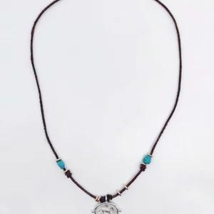 Horse Necklace Sterling Silver Turquoise Boho Leather Layered Necklace 09 Horse Necklace Sterling Silver Turquoise Boho Leather Layered Necklace 09