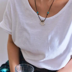 Horse Necklace Sterling Silver Turquoise Boho Leather Layered Necklace 12