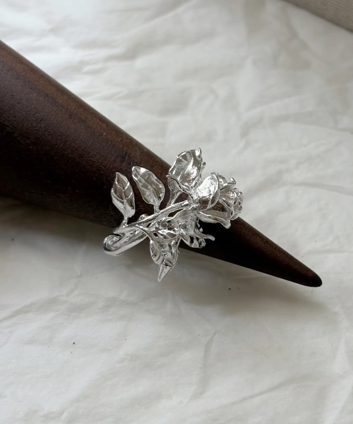 Rose Ring in S925 Sterling Silver June Birth Flower Jewelry 01 Rose Ring in S925 Sterling Silver June Birth Flower Jewelry 01