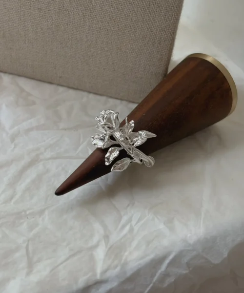 Rose Ring in S925 Sterling Silver June Birth Flower Jewelry 02