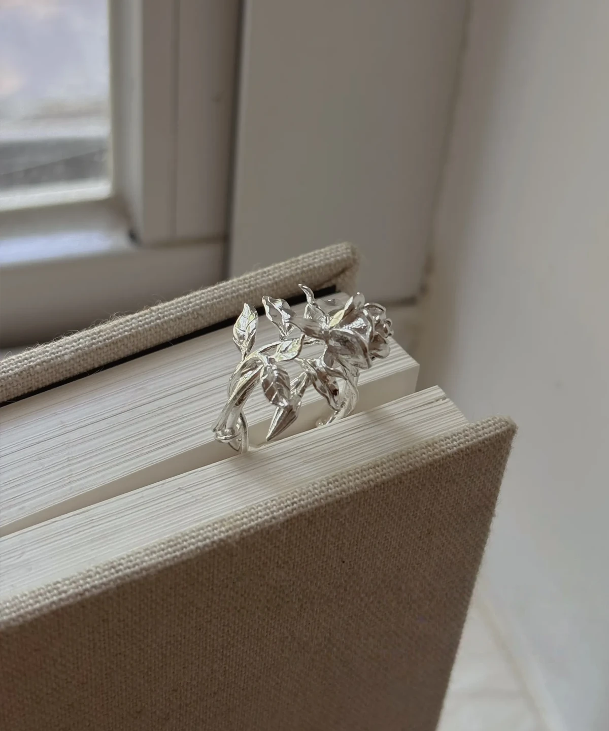 Rose Ring in S925 Sterling Silver June Birth Flower Jewelry 04 Rose Ring in S925 Sterling Silver June Birth Flower Jewelry 04