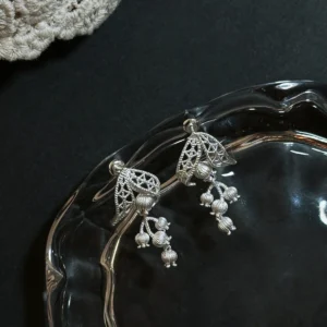 Lily of the Valley Earrings May Birth Flower S925 Silver Lace Earrings 09