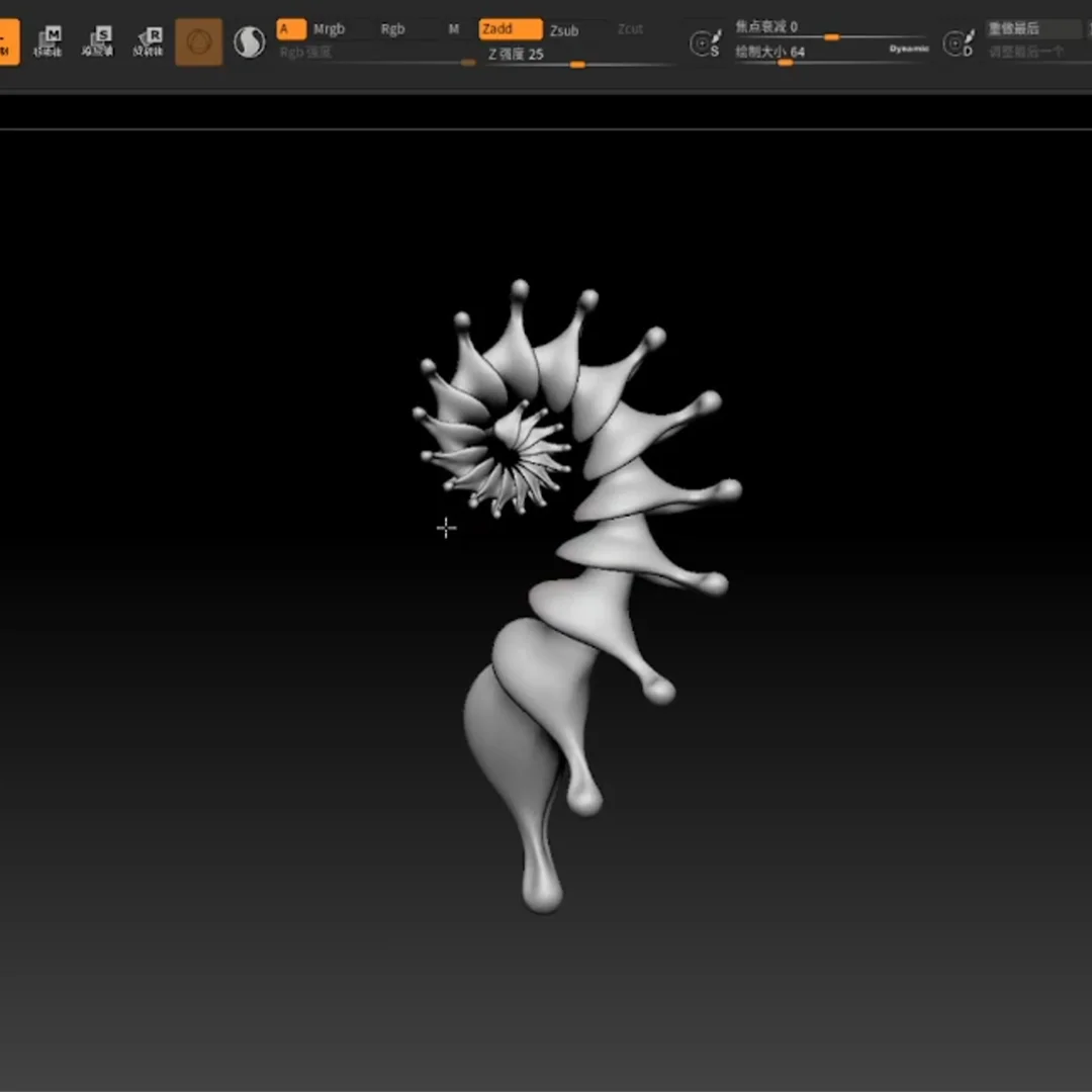 Digital model of a spiral ring design, showing how some artisan silver jewelry forms begin on screen before returning to hand finishing.