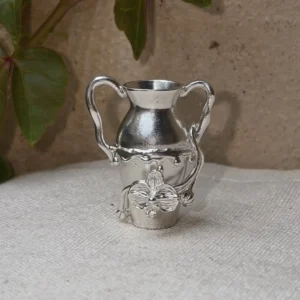 Phalaenopsis design one miniature vase pendant in 990 pure silver