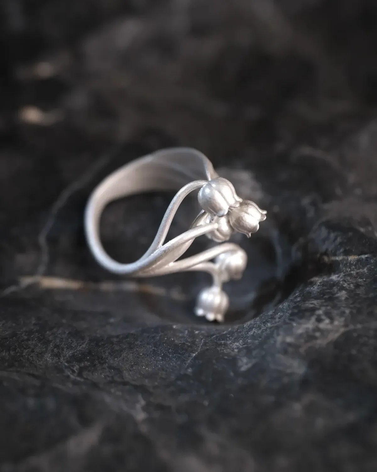 May Birth Flower Lily of the Valley Ring Lily of the valley birth flower ring in sterling silver